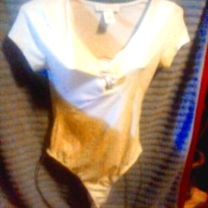 Medium body suit with snap crotch button